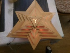 Beleuchteter Weihnachtsstern aus Echtholz Durchmesser ca. 40  cm