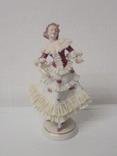 Tolle große Porzellanfigur einer Tänzerin von der Manufaktur Unterweißbach