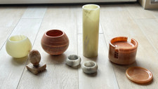 Set mit dekorativen Onyx