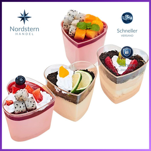 Dessertbecher 150ml herzform - dessertbecher,