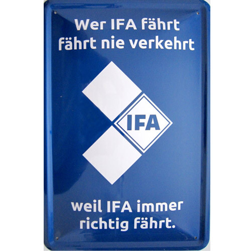 Blechschild wer ifa - blechschild,
