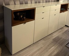 Venjakob Sideboard in Weiß mit Kirchholz-Elementen zu verkaufen