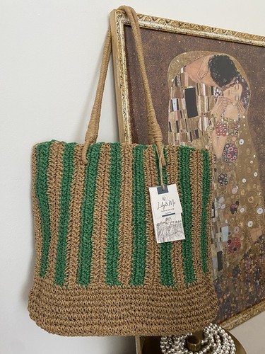 Lily raffia midi bag - &, me