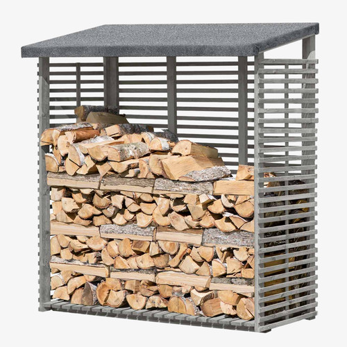 Kaminholzregal außen holz - außen,