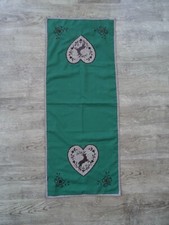 HOSSNER HEIMTEX Landhaus Läufer Tischdecke Hirsche Jagd Stickerei 97 x 40 cm