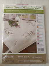 Stickdecke Stickpackung Vintage OVP DIY Lavendel 80x80cm