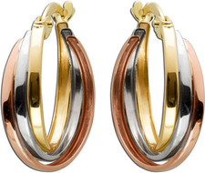 Dreifarbige Tricolor Creolen