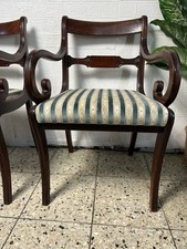 1x Sessel Stuhl englisch Style Empire Biedermeier Armlehnstuhl England Antik 1v2