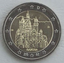 2 Euro Gedenkmünze Deutschland D 2012 Neuschwanstein / Bayern unz.