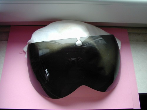 Dark lens helicopter helmet - dark,