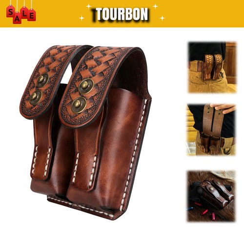 Tourbon leder pistolenmagazine - leder,