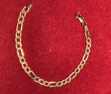 Massives  Armband Figaro flach