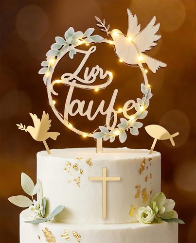 Stück cake topper taufe mit - 4,