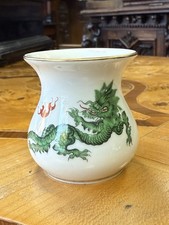 Meissen Vase Klein Drache Grün 5cm 1. Wahl
