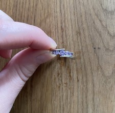 Ring 925 Sterling Silber Mit Lila Steinchen