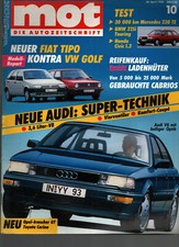 Zeitschrift MOT Auto #10 von 1988 Tipo Golf  Audi V8 Opel Irmscher GT Carina