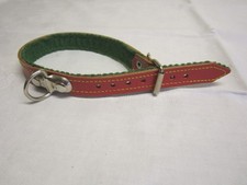 Hundehalsband-Rindleder- rot
