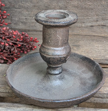 ❤️  Toller massiver Kerzenständer  Stabkerze Gusseisen / Metall Kerze braun ❤️