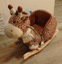 Bieco Schaukelpferd Plüsch Giraffe Schaukeltier Holz Spielzeug ab 9M