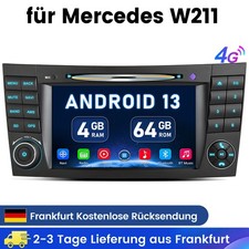 Android 14 Autoradio 64GB Navi DVD Bluetooth GPS Mercedes E/CLS-Klasse W211 W219