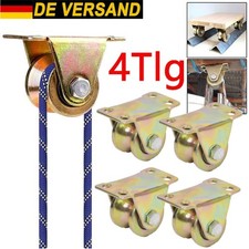 4 Stk Umlenkrollen Für Seile U-Nut Rollenrad Umlenkrolle Hebekran Seilrolle Neu