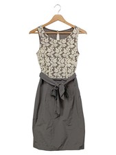 ESPRIT Etuikleid Damen 32/XXS Mehrfarbig Grau Beige Spitze Elegant Business