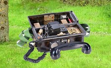 Orig. NVA Feldtelefon mit Zubehör im Koffer für Sammler DDR Deko Ostalgie Retro