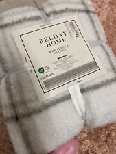 Belday Home® Wohndecke 150x200 cm Hellgrau weiss extra dick kuschelig weich NEU