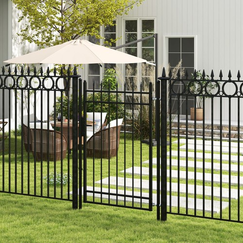 Outsunny gartentor aus stahl - gartentor,
