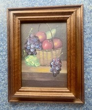 Schlüsselkasten aus Holz zum aufhängen mit Obstbild 27 X 21 X 4