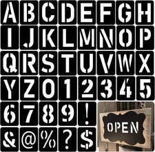42x Schablonen Set Buchstaben