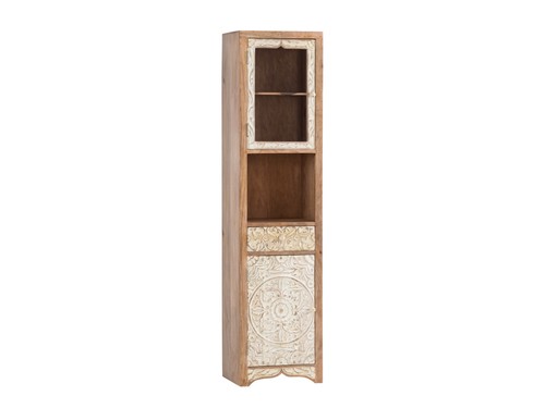 Hochschrank delhi massivholz - hochschrank,