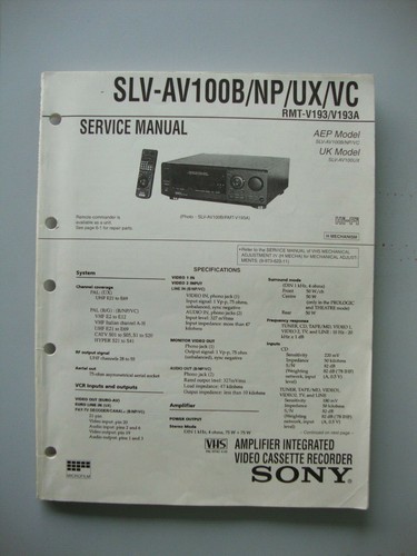 Slv av100b original sony - slv-av100b,