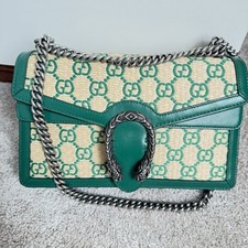 Gucci Dionysus Medium Guccissima Natural/Green Rechnung Zertifikat