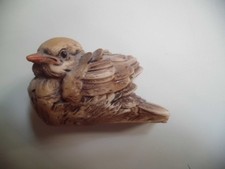 VOGEL - Dipinto a Mano -  junger SPATZ, 4 cm hoch - Miniatur