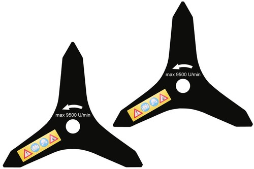 Dreizahn messer - 2x, dreizahn-messer