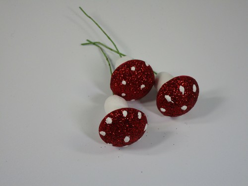 Fliegenpilz glitzer rot - fliegenpilz,