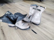 Boots, Damen, Bikerstil, 38, Air Step, braun, Leder