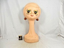 Rare 70s Twiggy design deco head Deko Kopf  for headphones hats long neck model2