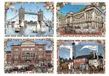 BARBARA BEHR*Städte*Postkarte*Glitzer*England*London*Tower Bridge*Buckingham*.A6