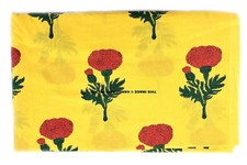 4.6m Gelb Blumen Indisch 100%