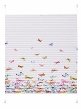 Klemmfix Plissee weiß bunt Schmetterling Sichtschutz ohne bohren Easyfix ab 40cm