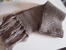 Damen Schal Winter Grobstrick nie getragen Taupe Hochwertig