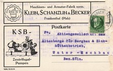 116932) Bayern Blg mit Perfin / Firmenlochung aus Frankenthal, Klein, Schanzlin