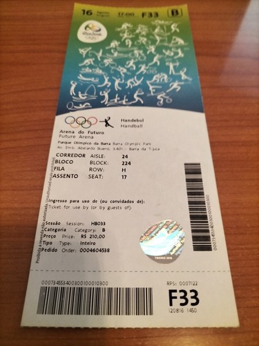 Used ticket olympic 08 - ticket,