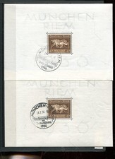 Deutsches Reich Block 4 x Braunes Band gest. 2 Stk. mit SSt.