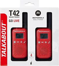 Motorola Talkabout T42 Rot - 2 x PMR-Funkgeräte/Walkie Talkie - 4km Reichweite