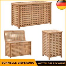 Wäschetruhe Wäschekorb Wäschesammler Wäschebox Massivholz Walnussholz vidaXL