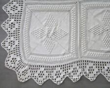 Tagesdecke gehäkelt Handarbeit Vintage Häkeldecke Baumwolle Landhausstil