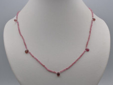 Turmalin rosa halskette mit - turmalin,